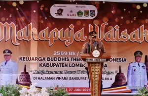 Kapolres Lombok Utara Hadiri Mahapuja Waisak, Perkuat Toleransi di Tegal Maja